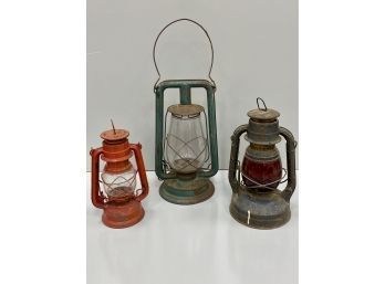 Vintage Railroad Style Oil Lanterns