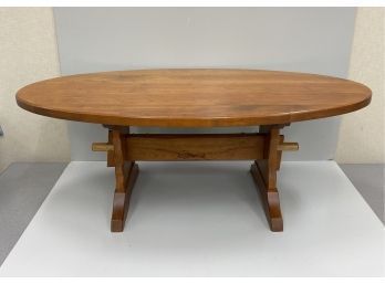 Hunt Country Furniture Oval Trestle Coffee Table Retail $955