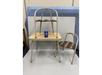 Charming Mid Century Childs Formica Kitchen Table And Chairs