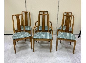 Set Six Mid Century Chairs Including Two Armchairs