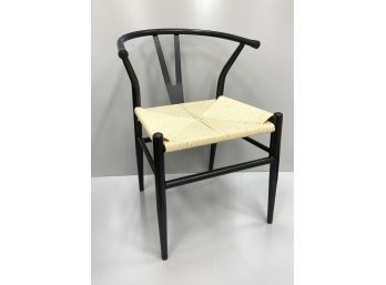 Contemporary Black Metal Hans Wegner Style Wishbone Chair