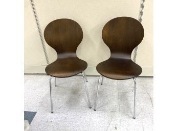 Pair Bentwood Plywood Chairs