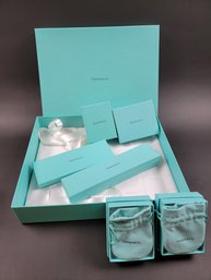 Empty Tiffany And Co Boxes - Two With Tiffany Bags