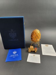 Fabrege'  Imperial Coronation Egg Collectors Society 2003 In Box 6.5 Inches On Stand
