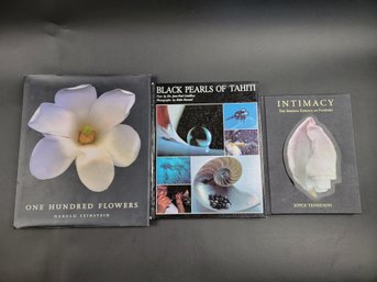 Three Coffee Table Books - Flowers And Pearls