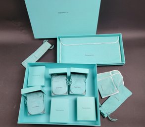 Empty Tiffany And Co Boxes And Bags Lot