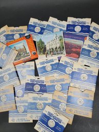 Viewmasters X 25 Plus 2 Mail In Forms With Full Lists One Marked 1947 - Some Disney - Mostly Travel