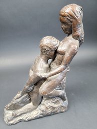1965 Austin Productions Eternal Idol Sculpture - After Rodin - Some Glaze Loss - See Pictures