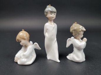 Little Lladro Christmas Angels  2 In And 3 Inch