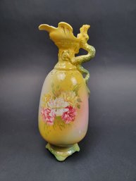 RH Royal Wettina Austria Porcelain Ewer Pitcher - Hand Painted Vase - 9.5inches