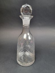 Nice Decanter With Faceted Stopper