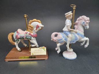 Two Carousel Horses -  Paul Sebastian Collection -  Sailor Boy On Horse By Meico