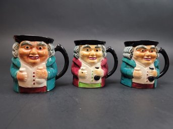 Three Staffordshire Shorter And Son Character Cups