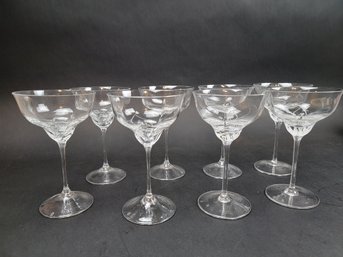 Crystal Spiegelau Champagne Glasses - Made In Germany X 8 Flower Motif