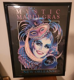 Andre Mistretta Mardi Gras Poster 1990 Hand Signed Mardi Gras Poster 25.5 X 34 Inches
