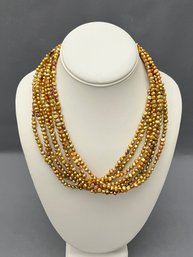 Multi Strand Freshwater Pearls With 925 Clasp With Extender