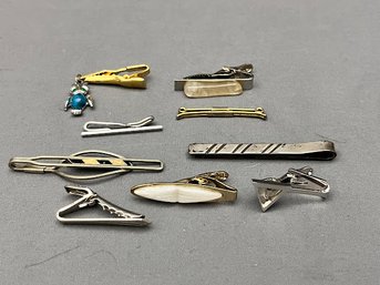 Vintage Tie Bars Tie Clips Gold Tone And Silver Tone