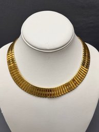 Vintage Signed Park Lane Gold Tone Collar Necklace 16' Long With 3.5' Extender