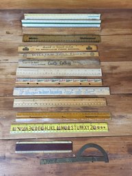 Lot Of Vintage Rulers