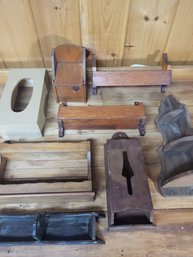 Lot Of Wood Boxes And Shelves