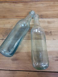 2 Round Bottom Antique Ship Bottles