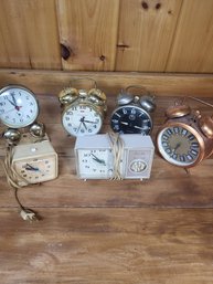 Lot Of Vintage Alarm Clocks Sold As Parts Most Are Working Not All