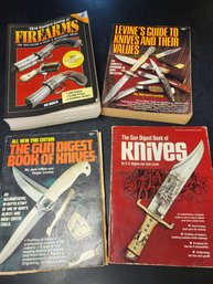 4 Vintage Gun & Knife Books Lot