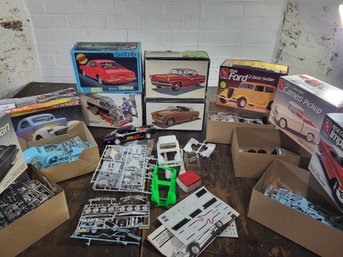 Lot Of Model Pieces And Parts With Empty Boxes, Model Parts
