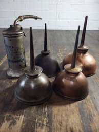 5 Vintage Oil Can Oilers