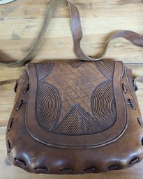 Vintage Leather Saddlebag Purse