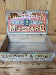 Stickney & Poor's Mustard Advertising Wood Box