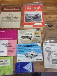 Ephemera Lot Cars Garage Motors Boat Motor Owner's Manuals