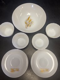 Fire King Milk Glass Gold Wheat Pattern Misc. Pieces