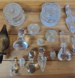 Lot Of Glass Tops Jar Tops And Bottle Stoppers