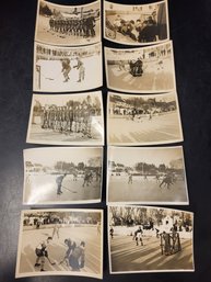 Vintage Photo Lot 10 Hockey Photos 5' By 7'