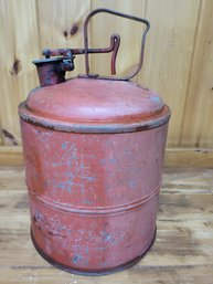 Vintage 5 Gallon Red Gas Safety Can