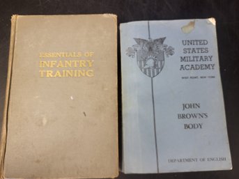 Lot Of 2 Military Books John Brown's Body (west Point) Essentials Of Infantry Training