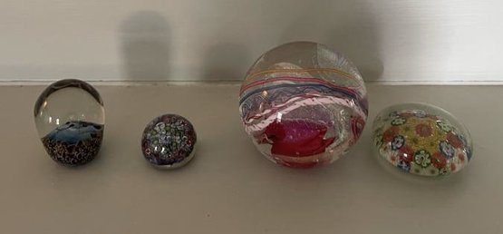 Colored Glass Paperweights