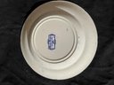 Ironstone Transfer Plate, Blue & White, 'Doctor Syntax Reading His Tour' 10.5' Diameter