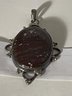 Pendant, Marked 925 With Brown Stone