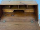 Country Style Slant Front Desk With Split Lid, 2 Drawer, Inside Pigeon Holes, 37' Tall X 17' Deep X 30.5' Wide