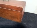 Pine Wood Document Dove Tailed Box With Brass  Handle; 7' Tall X 11' Wide X 21' Long