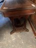 Victorian Black Walnut Table With 1 Drawer; Missing Velvet, Repairs Needed, 29' Tall X 35.5' Long X 22' Deep