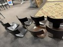 Lot Of (6) MidCentury Style Seats, No Legs, Three Of Them Are Marked Donghia; Different Color Staining, Some Have Chips & Scratches