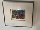 Charles Fazzino 'A Bridge To Brooklyn' 3D Image, Signed Lower Right, Framed 13.5'x12.5'