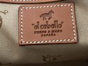 Brown Leather Bag, Double Handle, Feet, Zip Closure, 'El Caballo Hecho A Mano' Espana