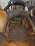 Lot Of (7) Captain's Chairs, Poor Condition: Worn, Stained, Cracks