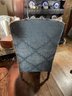 Upholstered Wingback Chair With Carved Legs