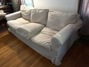 Slip Covered Sofa, Bauhaus USA, 7' Long X 3' Deep X 18' Floor To Seat