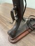 German Lugar Pistol Lamp With Shade, Percussion Cap Pistol, Drilled Hole In Side Of Barrel For Electrical, 15' Tall